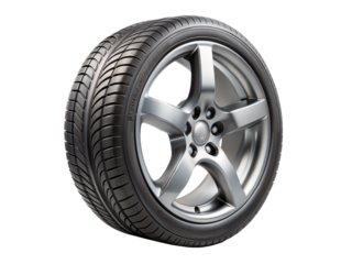 A tire with a transparent background