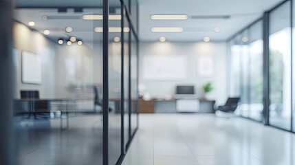 Blurred Real Estate Investment Firms Background, Slate Gray defocused business interior, modern concept