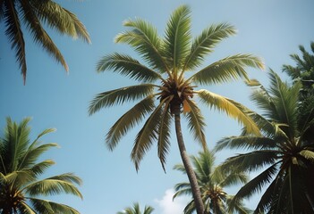 palm tree on sky background