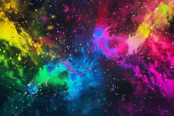 : A playful abstract background with a variety of bright, neon colors splashed across the canvas, creating a vibrant and energetic composition.