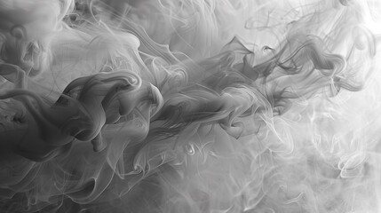 A black and white photo of smoke with a grayish tint