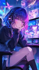 Anime Streamer Background