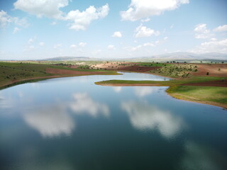 Konya Newborn Pond spring drone photos