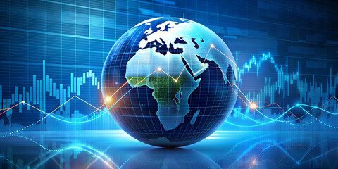 Global recession banner concept background concept