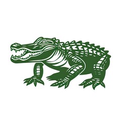 Fototapeta premium Alligator Gator Croc Crocodile Animal Logo, Sports Team Mascot Design, Business Company Branding, Exciting Brand Label Concept, Marketing Emblem, School University College Motif