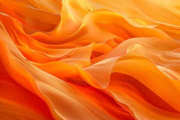 Fototapeta premium : An abstract landscape of varying orange tones, with flowing, organic shapes that resemble a desert sunset.