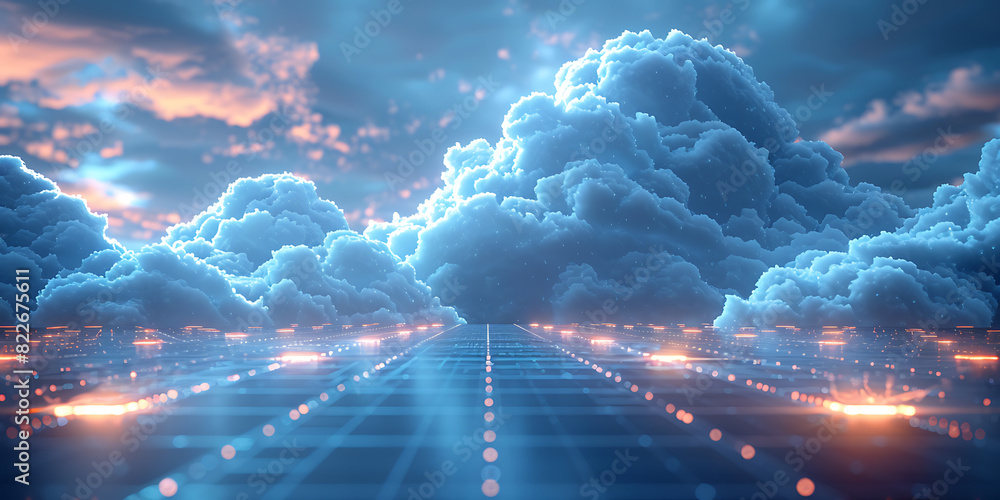 Aufkleber the future of business: cloud computing & advanced networking