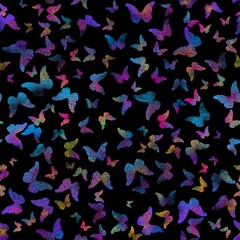 Gradients animals seamless butterfly pattern for fabrics and linens and wrapping