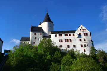 Fototapeta premium Schwarzenberg Castle in Schwarzenberg, in Saxony's district of Erzgebirgskreis, Germany