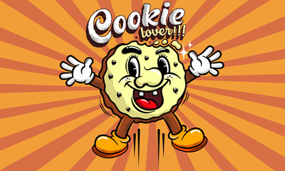 COOKIE CHARACTER CARTOON VECTOR SMILE