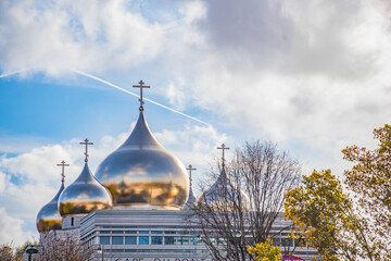 The domes of the Cathedral of the Holy Trinity