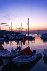 Sunset at Beach in Koper Slovenia
