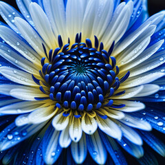 Obraz premium macro photo of a flower with water droplets