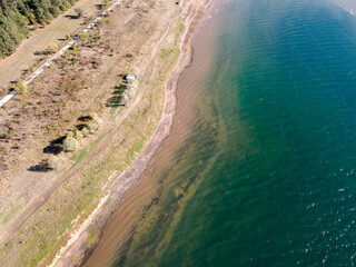 Aerial view of Iskar Reservoir, Bulgaria