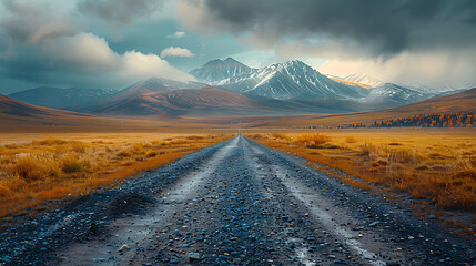 Serene Remote Landscape with Empty Canvas