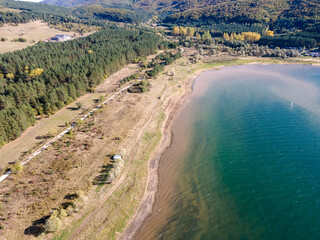 Aerial view of Iskar Reservoir, Bulgaria