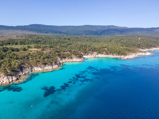 Obraz premium Sithonia coastline near Orange Beach, Chalkidiki, Greece