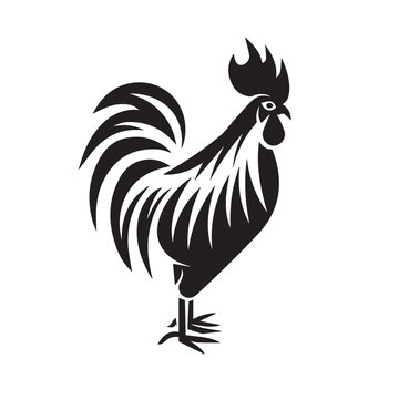 recommend clip art: Rooster in cartoon, doodle style . Image for t-shirt, web, mobile apps and ui. Isolated 2d vector illustration in logo, icon, sketch style, Eps 10, black and white. AI Generative