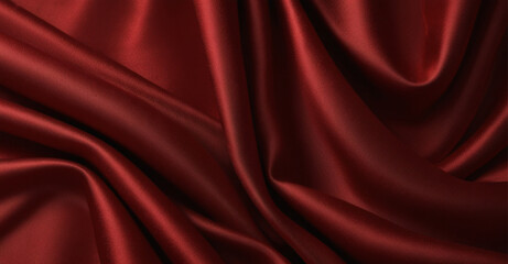 Fototapeta premium Silk background cloth red texture sheet curtain bed beauty fabric abstract wedding luxury.