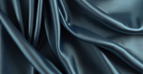 Obraz premium Silk background cloth blue texture sheet curtain bed beauty fabric abstract wedding luxury.