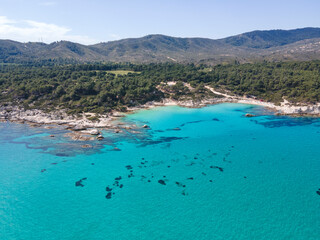 Sithonia coastline near Orange Beach, Chalkidiki, Greece