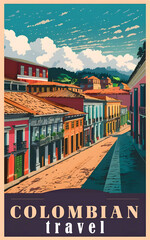 Colombian travel poster