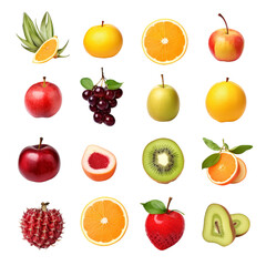 Set of Food isolated on transparent background, png, cut out.