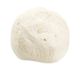 Fresh raw homemade dough isolated on white