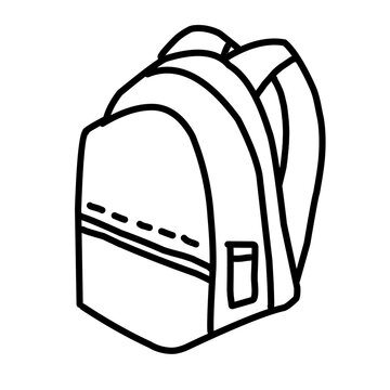 recommend clip art: backpack outline drawing