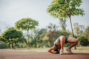 Fit girls showcase their athletic bodies and flexibility in nature. Performing headstand poses,...