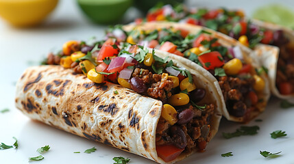 Bright Burrito - Product Presentation on White Background