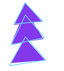 Fototapeta premium Triangle pattern purple simpel