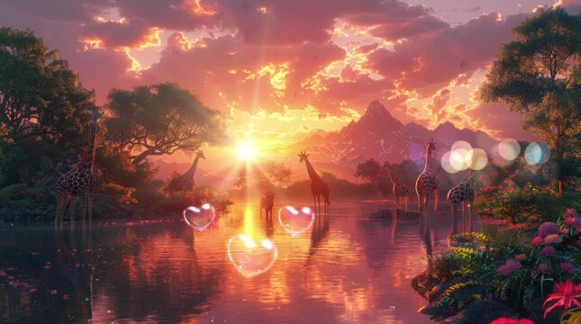 Zoo background in the morning