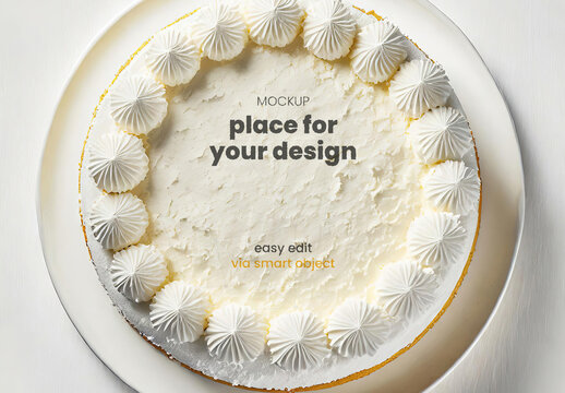 Real Cake Mockup 02 Generative Ai