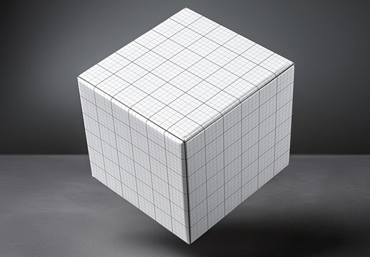 Square Box Floating in dark Background Mockup 01 Generative Ai