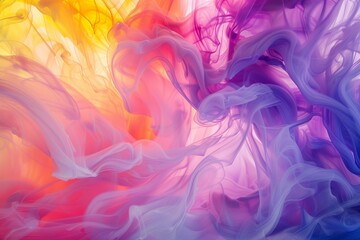 Fototapeta premium Natural luxury of abstract liquid art in spirit ink technique. Delicate and bright and dreamy . A mixture of colors that creates transparent waves. For posters, other printed matter