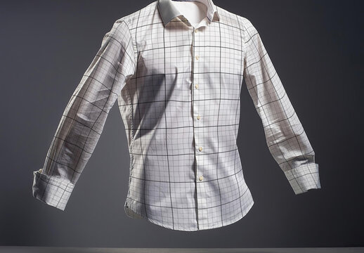 White shirt floating with dark background mockup Generative Ai