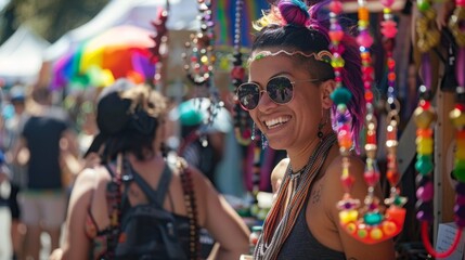 Gothic Art of A vibrant, inclusive street fair with booths celebrating the strength of the LGBTQ+ community.,Tribal and ethnic art