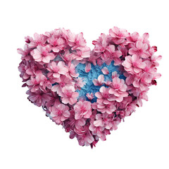 Fototapeta premium Awareness of Pink Heart Flowers