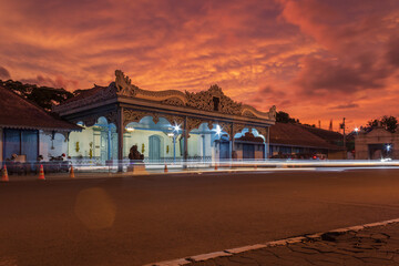 Keraton Kasunanan at sunset located on Solo city