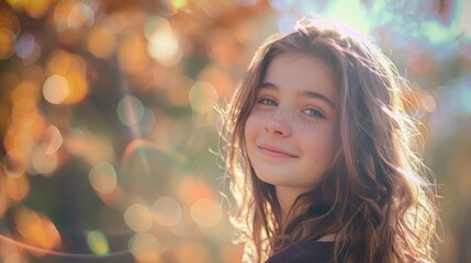 With a feeling of contentment and positivity the girl begins her day feeling rejuvenated and ready to tackle whatever the day may bring.