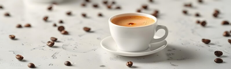 coffee on white  table