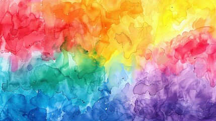 Abstract Rainbow Watercolor Background