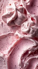 Macro food shot on the texture of ice cream. Copy space area for text. Background, banner, template, events card.