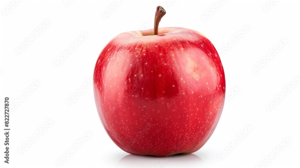 Aufkleber red apple isolated on white background clipping path full depth of field : generative ai