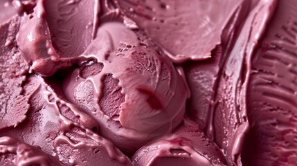 Obraz premium Macro food shot on the texture of ice cream. Copy space area for text. Background, banner, template, events card.
