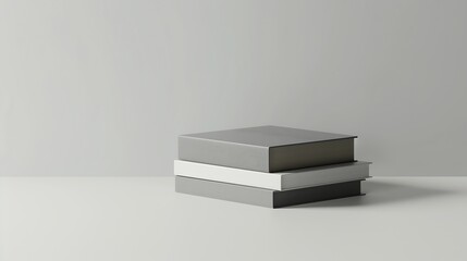 Book stack on a white background : Generative AI