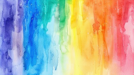 Rainbow Watercolor Texture Background