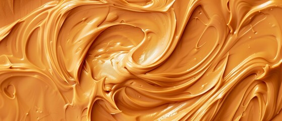 Dulce de leche texture from above full frame background banner