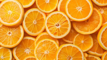 background made with a heap of sliced oranges : Generative AI
